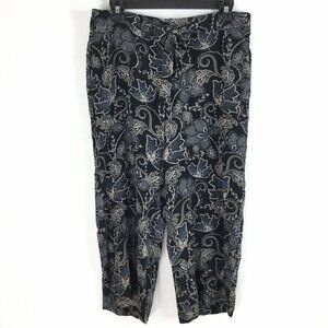 Sanctuary Calypso Wide Leg Crop Pants Black Floral